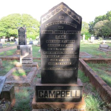 CAMPBELL Edward Thomas -1919 &amp; Margaret -1924
