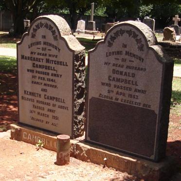 CAMPBELL Margaret Mitchell -1941 :: CAMPBELL Kenneth -1951 :: CAMPBELL Donald -1953