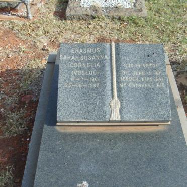ERASMUS Sarah Susanna nee VOSLOO 1901-1982