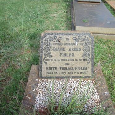FIDLER Edith Thelma 1922-1923 :: FIDLER Diane Agnes 1956-1956