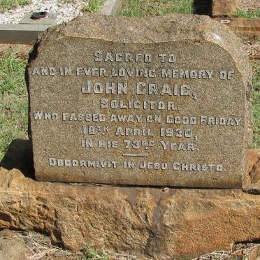 GRAIG John -1930