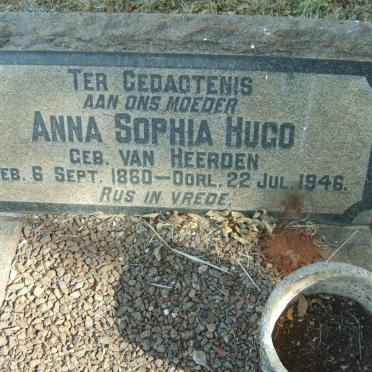 HUGO Anna Sophia nee VAN HEERDEN 1860-1946