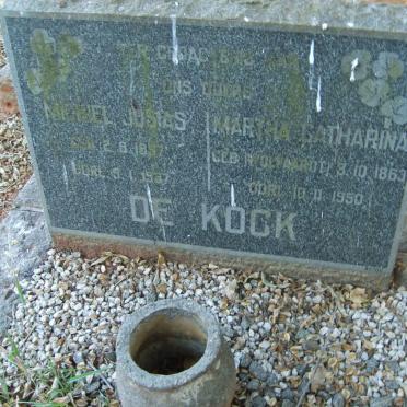 KOCK Michiel Josias, de 18??-1937 &amp; Martha Catharina WOLFAARDT 1863-1950