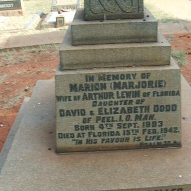 LEWIN Marion Marjorie nee DODD 1883-1942