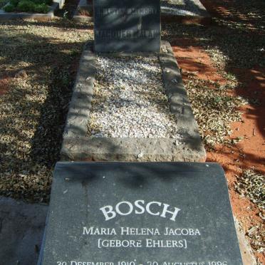 MALAN Jacques :: BOSCH Maria Helena Jacoba nee EHLERS 1910-1996