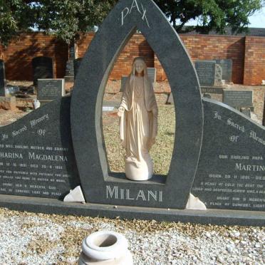 MILANI Martino 1891-1962 &amp; Catharina Magdalena 1891-1961