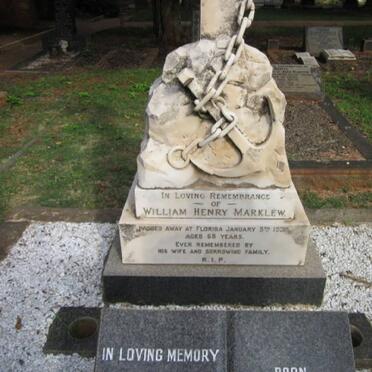 MARKLEW William Henry -1926