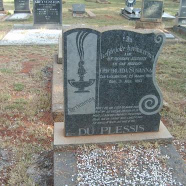 PLESSIS Gertruida Susanna, du nee ENGELBRECHT 1918-1963