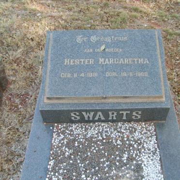 SWARTS Hester Margaretha 1981-1969