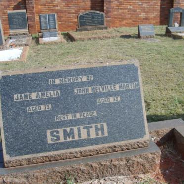 SMITH John Melville Martin &amp; Jane Amelia