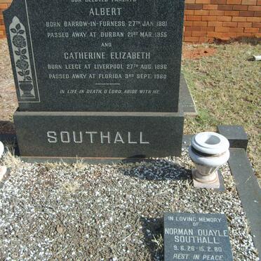 SOUTHALL Albert 1881-1955 &amp; Catherine Elizabeth 1896-1960 :: SOUTHALL Norman Quayle 1926-1980