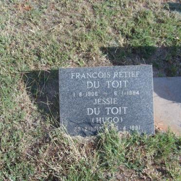 TOIT Francois Retief, du 1906-1984 &amp; Jessie HUGO 1912-1991