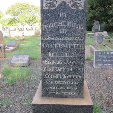 THORBURN John Archibald -1924