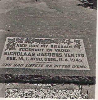 VENTER Nicholaas Jacobus 1890-1945