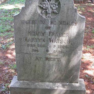 WATSON Henry Fraser Martyn -1904