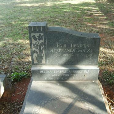 ZYL Paul Hendrik Stephanus , van 1898-1949 :: ADAMS Helena Gertruida Christina nee VAN ZYL 1908-199?
