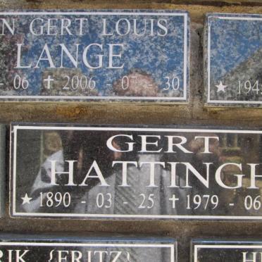HATTINGH Gert 1890-1979