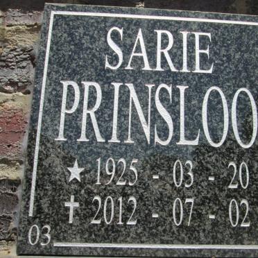 PRINSLOO Sarie 1925-2012