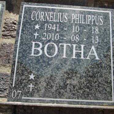 BOTHA Cornelius Philippus 1941-2010