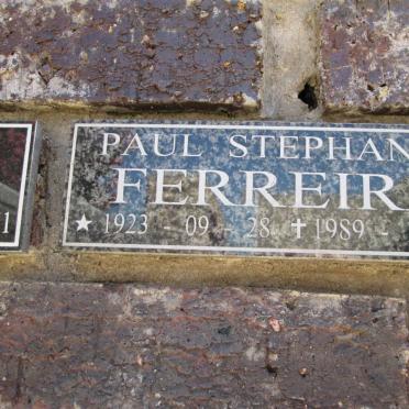 FERREIRA Paul Stephanus 1923-1989