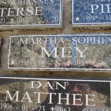 MEY Martha Sophia 1915-1988