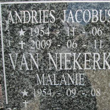 NIEKERK Andries Jacobus 1954-2009 &amp; Malanie 1954-