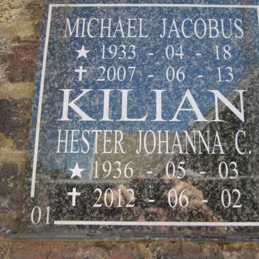 KILIAN Michael Jacobus 1933-2007 &amp; Hester Johanna C. 1936-2012
