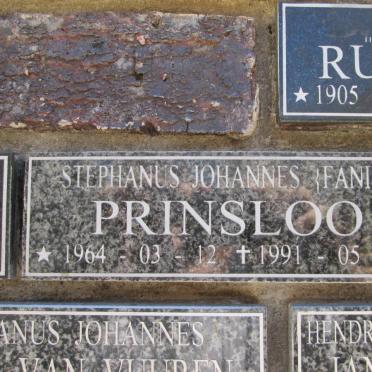 PRINSLOO Stephanus Johannes 1964-1991