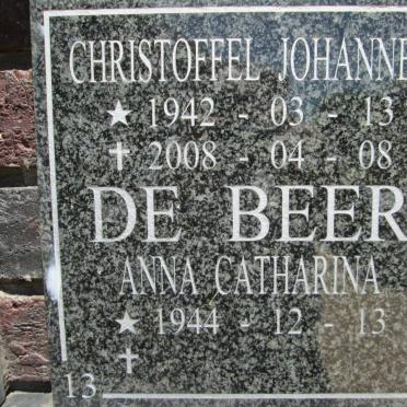 BEER Christoffel Johannes, de 1942-2008 &amp; Anna Catharina 1944-