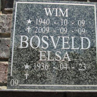 BOSVELD Wim 1940-2009 &amp; Elsa 1936-