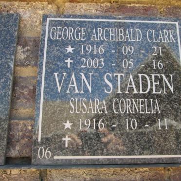 STADEN George Archibald Clark, van 1916-2003 &amp; Susara Cornelia 1916-