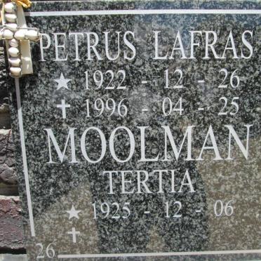 MOOLMAN Petrus Lafras 1922-1996 &amp; Tertia 1925-
