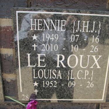 ROUX J.H.J. 1949-2010 &amp; L.C.P. 1952-