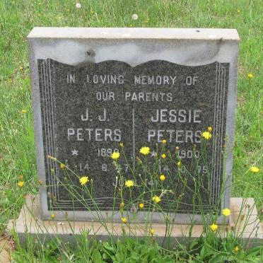 PETERS J.J. 1890-1947 &amp; Jessie 1900-1975