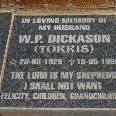 DICKASON W.P. 1929-1998