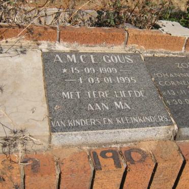 GOUS A.M.C.E. 1909-1995