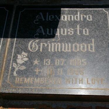 GRIMWOOD Alexandra Augusta 1905-1955 &amp; Anne Mandy 1931-1999