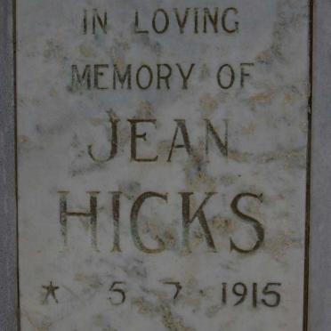 HICKS Jean 1915-1987