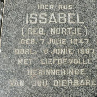 ? Issabel nee NORTJE 1947-1987