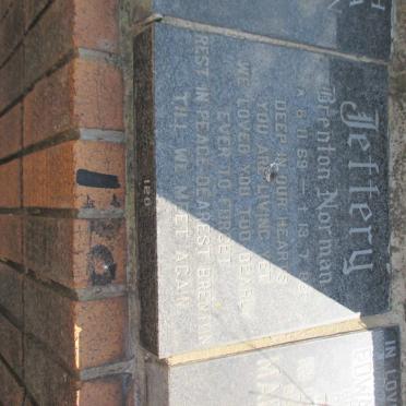 JEFFERY Brenton Norman 1969-1989