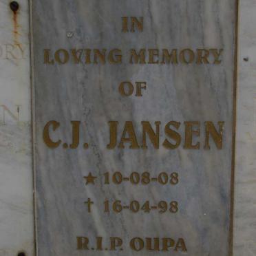 JANSEN C.J. 1908-1998