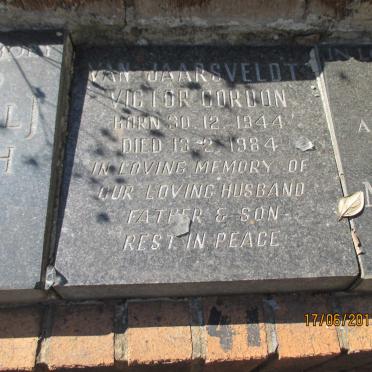 JAARSVELDT Victor Gordon, van 1944-1984