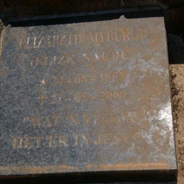 MYBURGH Elizabeth nee NAUDE 1951-2000