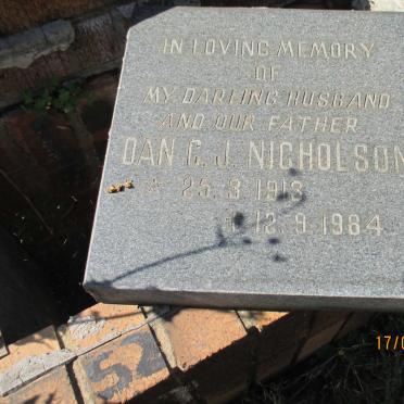 NICHOLSON Dan C.J. 1913-1984
