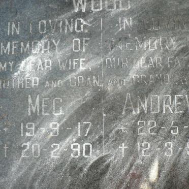 WOOD Andrew 1913-1998 &amp; Meg 1917-1990