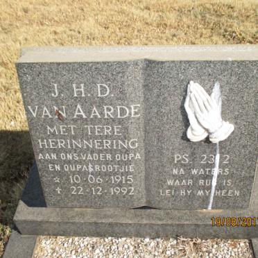 AARDE J.H.D., van 1915-1992