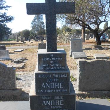 ANDRE Herbert William Joseph 1899-1991 &amp; Marie Julie POISSON -1955