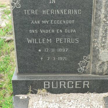 BURGER Willem Petrus 1897-1971 &amp; Wilhelmina Christina 1910-1981