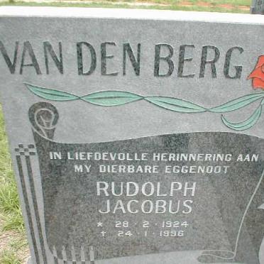 BERG Rudolph Jacobus, van den 1924-1996