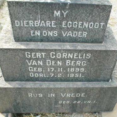 BERG Gert Cornelis, van den 1899-1951